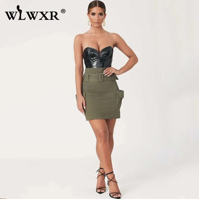 WLWXR облегающее боди из искусственной кожи для женщин, обтягивающее черное сексуальное боди с открытой спиной, женские топы, женские комбинезоны, женский комбинезон
