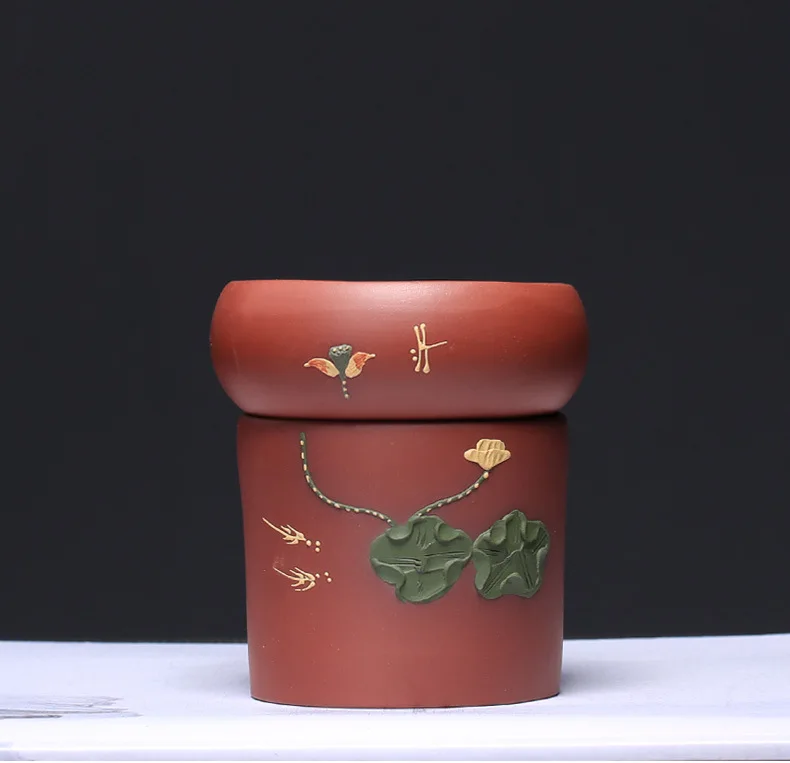 Yixing Clay Tea Strainer Tea Ceremony Accessories Raw Ore Jujube Red Mud Boutique Lotus Leaf Tea Strainer Bionic Tea Strainer Ma
