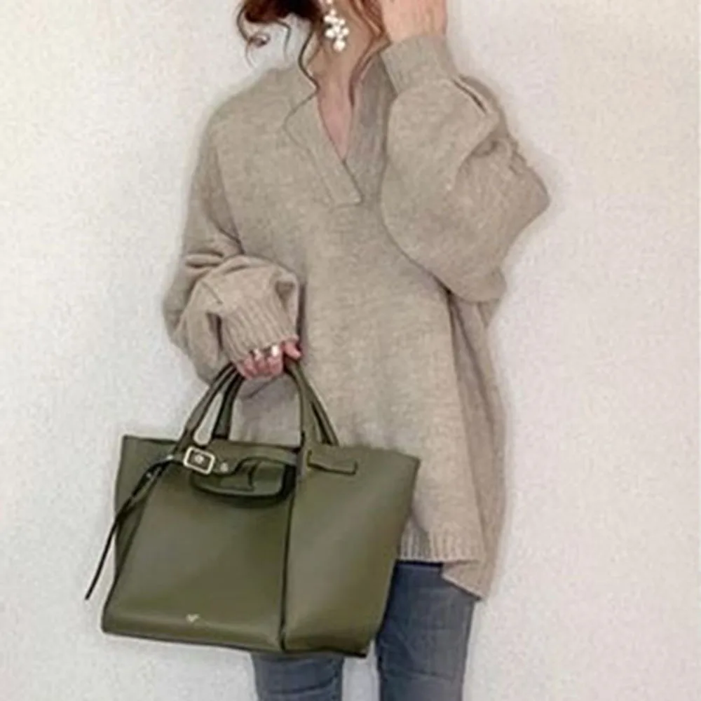 

Korean Autumn Winter Long Sleeve Knitted Long Sleeve Top Streetwear Elegant Office Lady Work Wear Jumper Casual Women Sweater