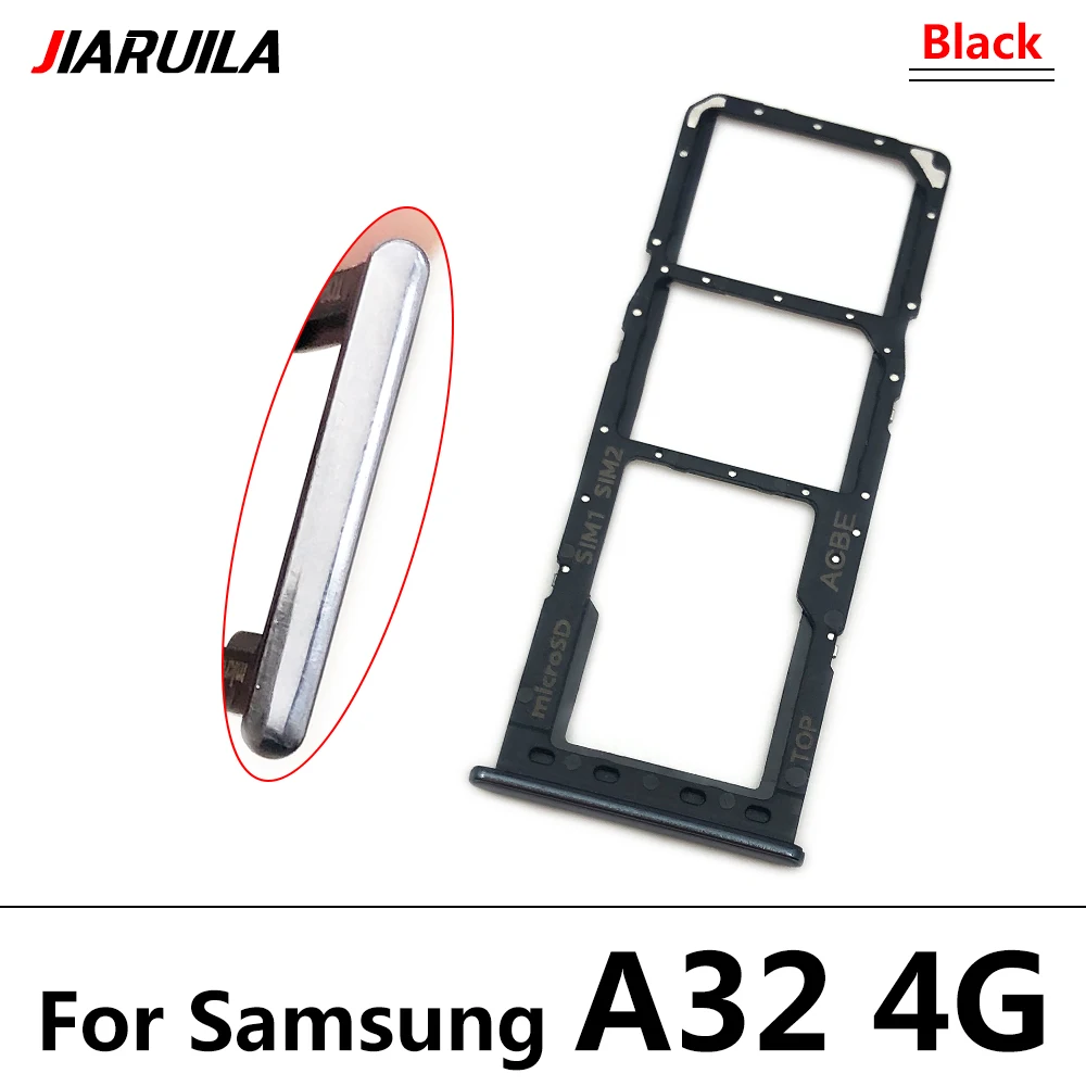 Original New Sim SD Card Tray For Samsung Galaxy A32 4G A52 A72 Phone SIM Chip Holder Slot Adapter Drawer Part  With Repair Part mobile phone frame Housings & Frames