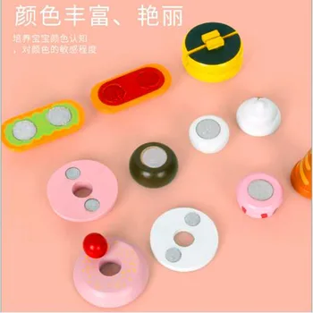 

Early education cuttable dessert cake wooden educational toy simulation dessert cut combination set