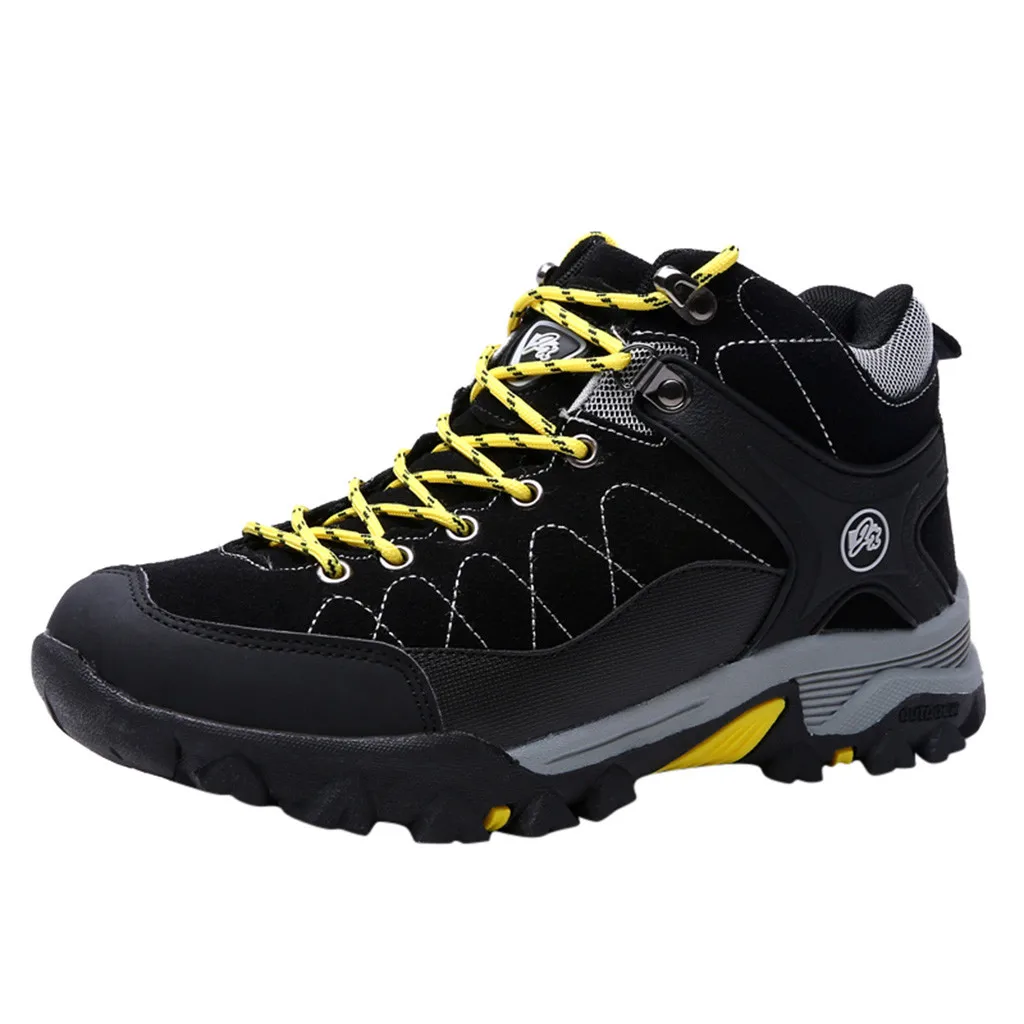 Черный winter boots Plus Velvet Warm boots menCotton Shoes Non-Slip Climbing Shoes Sneakers schoenen mannen maat 40#es - Цвет: Черный