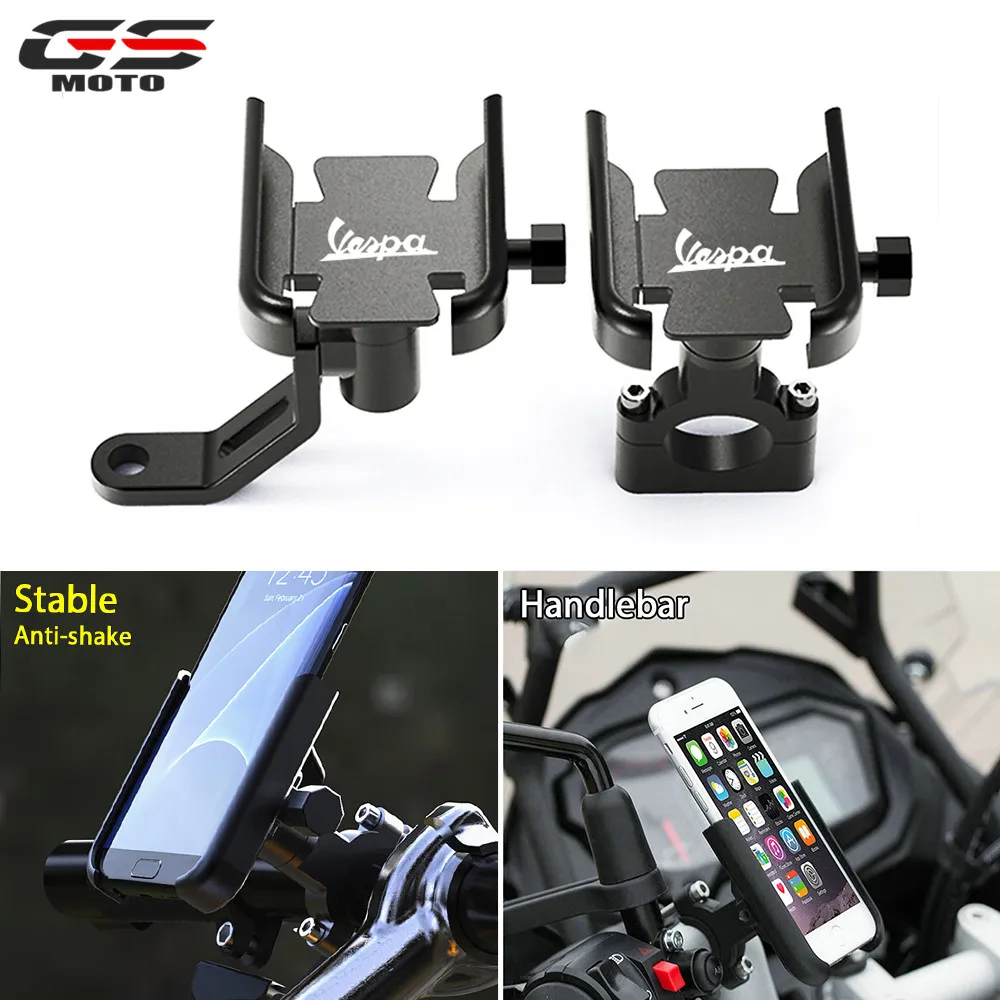 Handyhalter Für Vespa Piaggio Sprint Primara GTS - CNC Alu Lenkerhalterung
