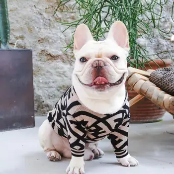 

Dog Sweaters Letter Print Sweater for French Bulldog Soft Outfit for Chihuahua Pet Puppy Costume