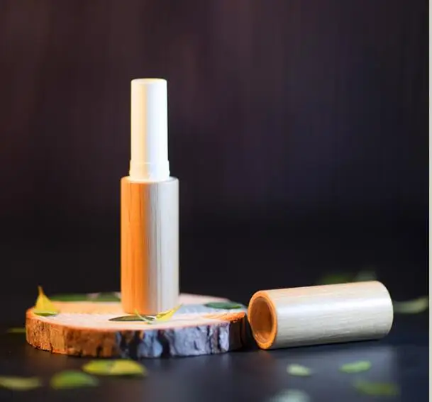 10pcs/lot DIY Bamboo Empty Lip Gross Container Lipstick Tube Container Lip Balm Tubes Bamboo Lipstick Tube