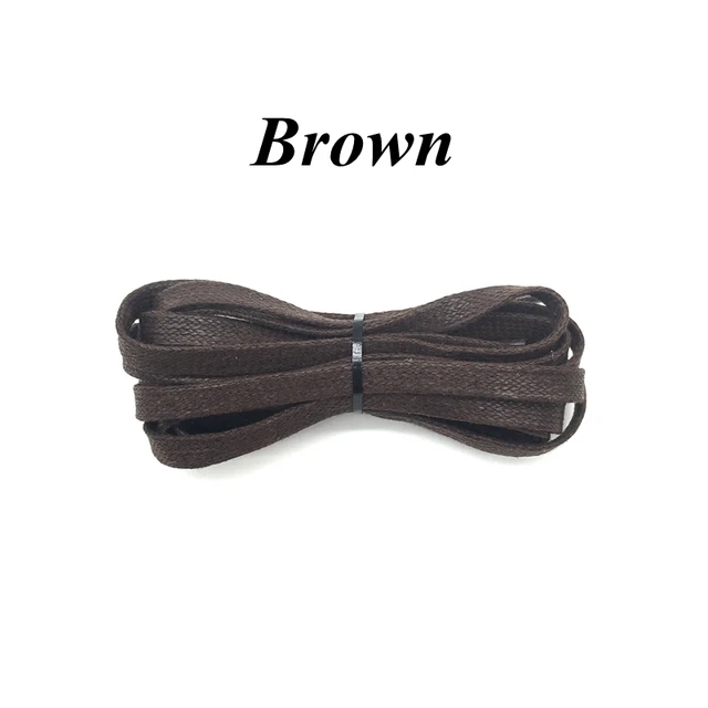 1 Pair Waxed Shoelaces Leather Waterproof Flat Shoe Laces Unisex Boots Shoelace Length 60 80 100 120 140 160 180CM P3 Brown