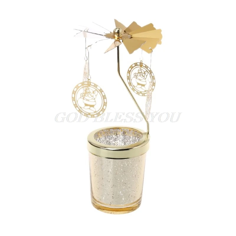 GD-1 Звездчатый Кап-вращающийся карусель поворотный Свечи Tealight металлическая стойка держатель - Цвет: GD-1