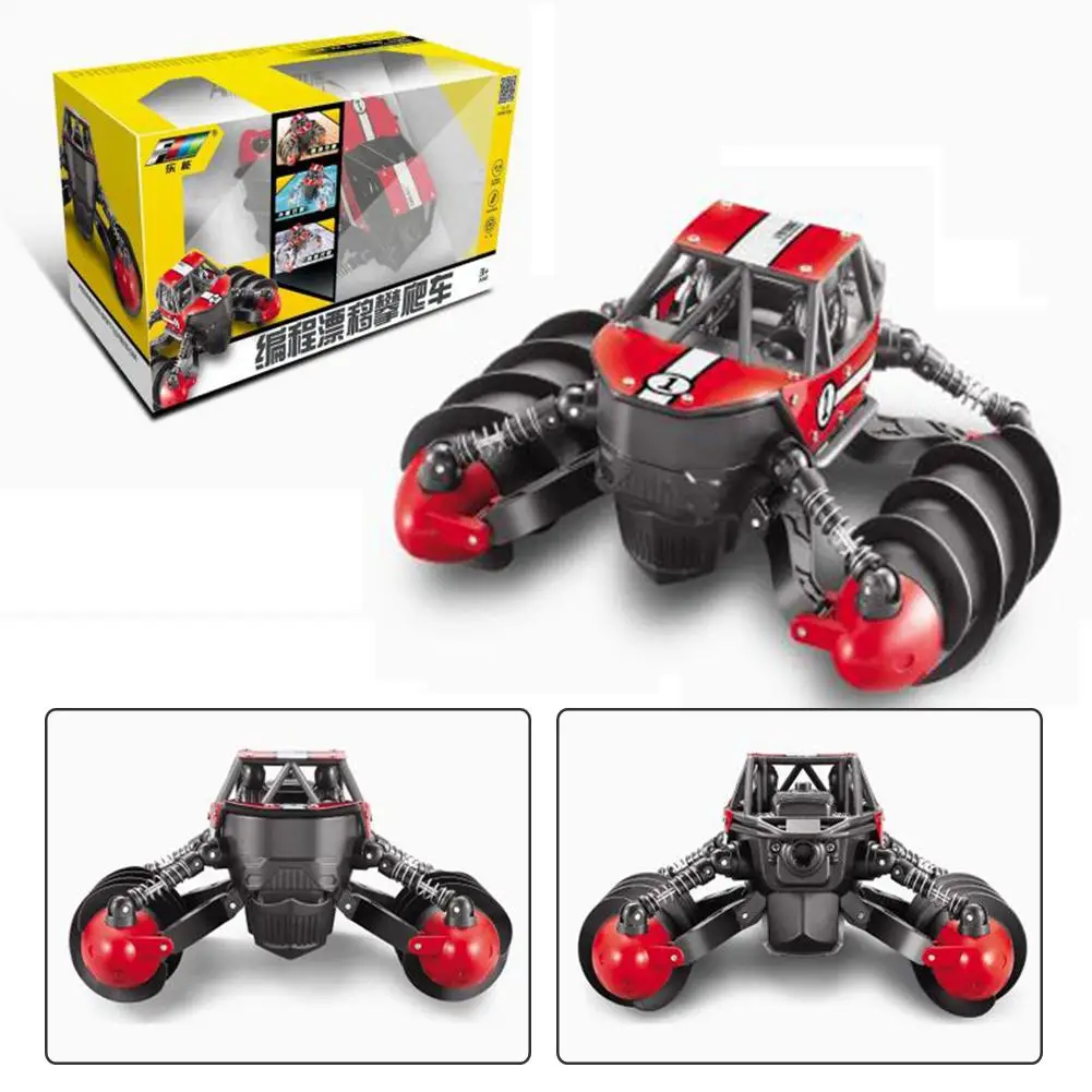 Amphibious RC Car Waterproof 2.4G Wireless Remote Control Programming Stunt Climbing Vehicle Toy Used For Water And Sand