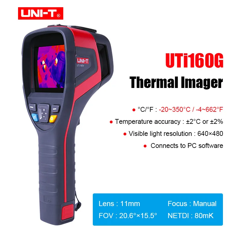 UNI-T UTi160G/UTi160V/UTi160H/UTi160M Термальность Imager cindustrial инспекции ручная фокусировка Термальность термометр с USB - Цвет: UTi160G