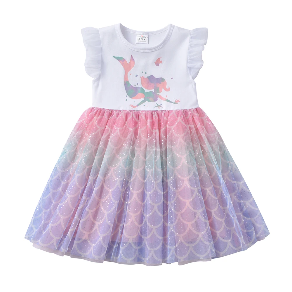 DXTON Girls Clothes 2020 New Summer Princess Dresses Flying Sleeve Kids Dress Unicorn Party Girls Dresses Children Clothing 3-8Y DXTON Girls Clothes 2020 New Summer Princess Dresses Flying Sleeve Kids Dress Unicorn Party Girls Dresses Children Clothing 3-8Y
