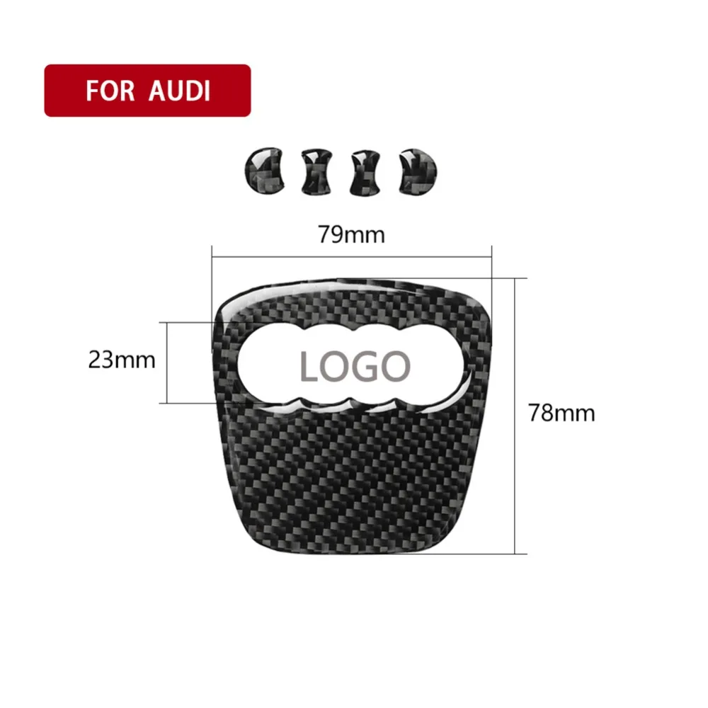 Carbon Fiber Car Steering Wheel Ring Trim Sticker Logo Decals Cover Decoration For Audi A3 8V A4 B8 Q3 Q5 8R Q7 SQ7 Auto Styling (7)