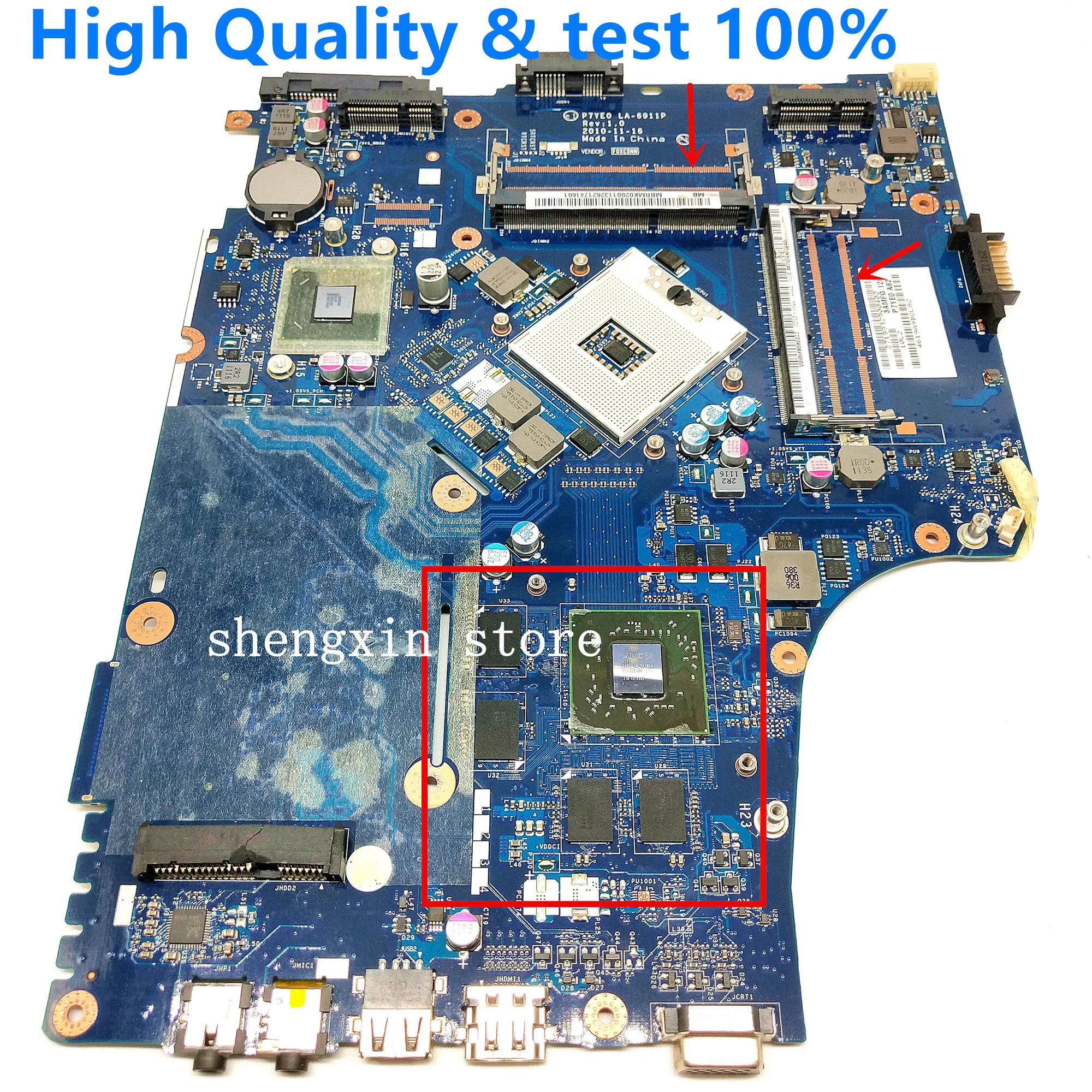 

For ACER 7750 7750G Laptop motherboard HD6650M/2GB Video card MBRCX02001 P7YE0 LA-6911P HM65 Mainboard