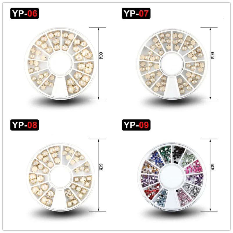 Suit 2-YP06-YP09 4 шт./компл.) Смешанные Цвет камень-хамелион ногтей Стразы небольшой нерегулярные бусины Маникюр 3D нейл-арта украшения в колеса аксессуары - Цвет: Suit 2-YP06-YP09