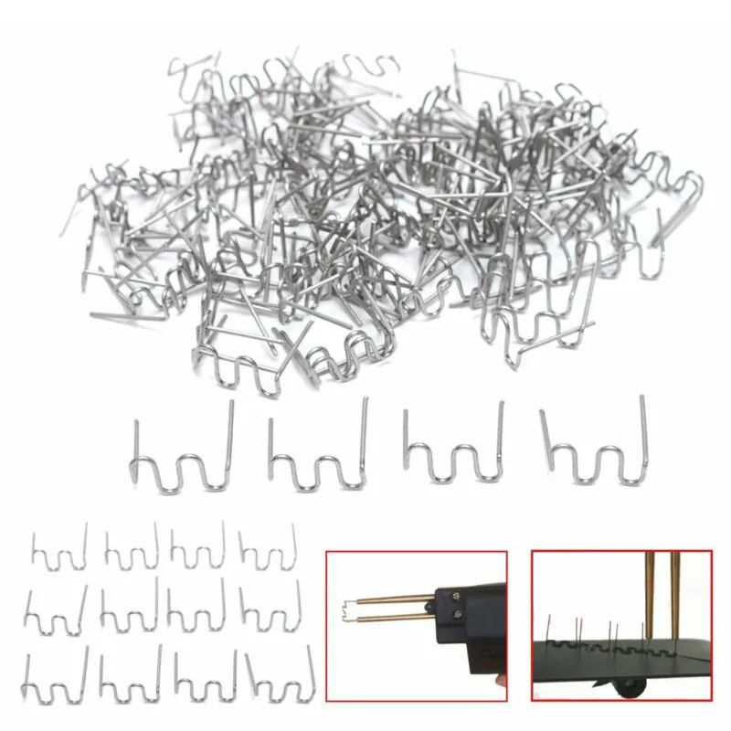 

400x Precut 0.8mm Wave Flat Hot Staples Tools For Stapler Repair Plastic Welder