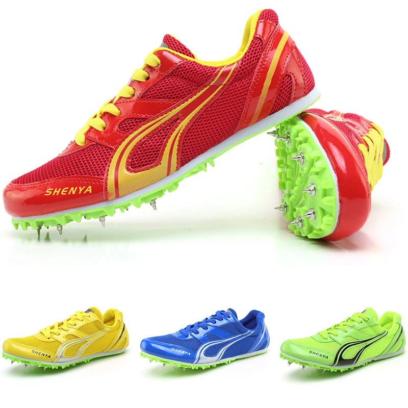 Zapatos con pinchos para y mujer, zapatillas ligeras de atletismo, para correr y saltar, de malla transpirable, para pista campo|Zapatillas de atletismo| - AliExpress