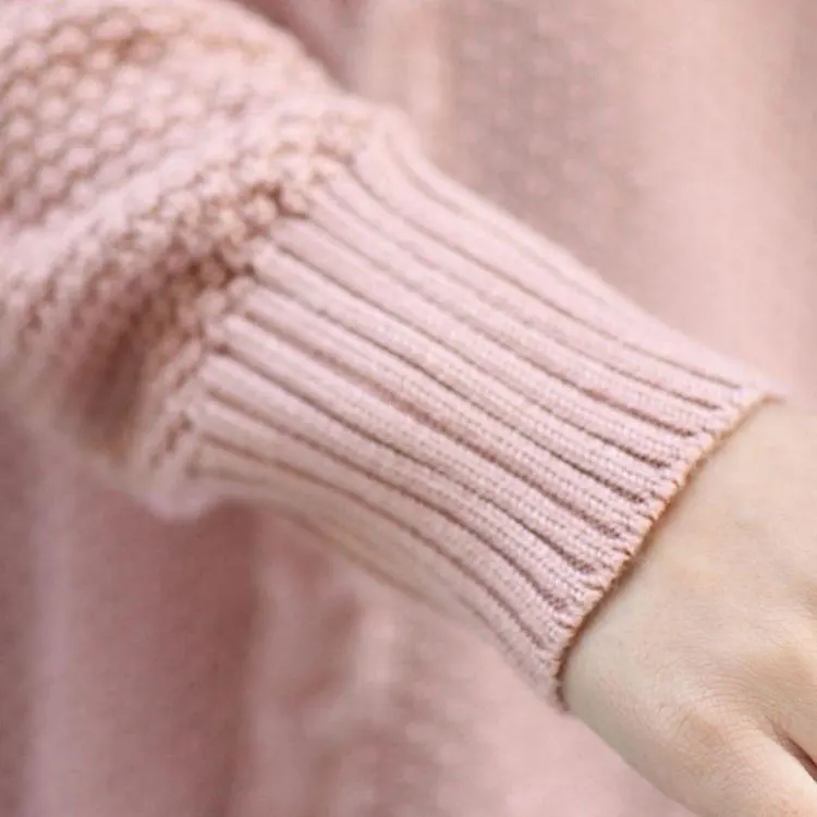 Women's Spring Autumn Knitting Pullovers Sweaters Female Lace Hem O-neck Sweaters