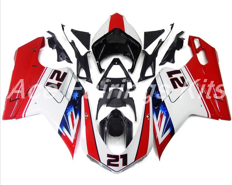 

4gifts New Hot ABS Injection Bodywork Full Fairings kits Fit For Ducati 1098 848 1198 2007 2008 2009 2010 2011 2012 Number 21