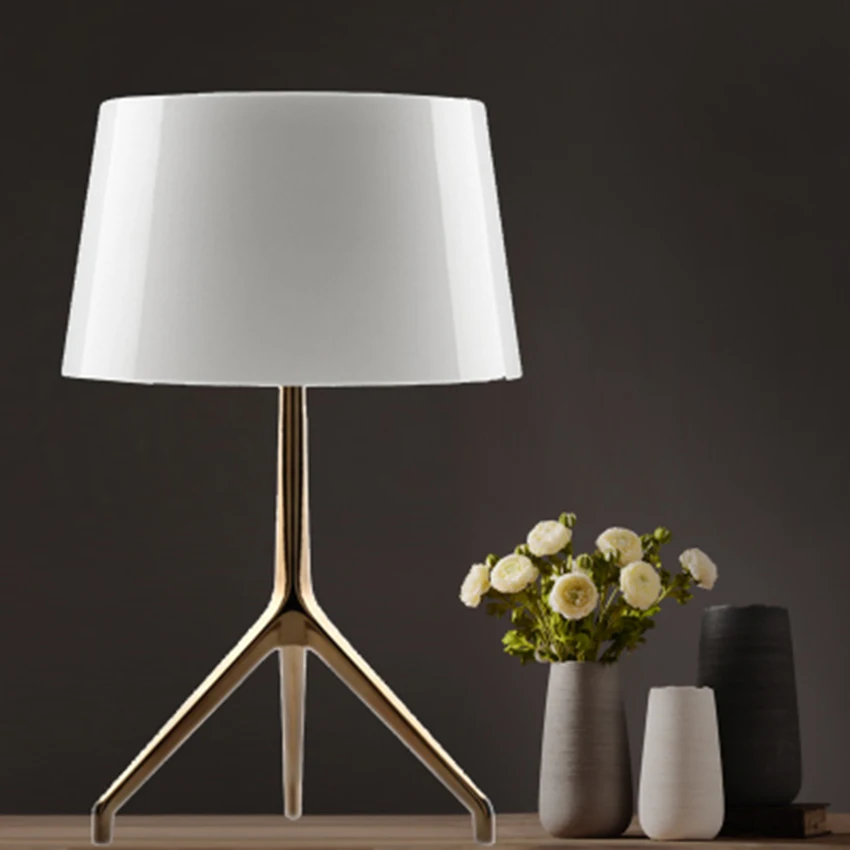 

Modern LED Glass Tripod Table Lamp Lighting New Chinese Creative desk Lamp Living Room Bedroom Bedside lamp Study Deco Fixtures