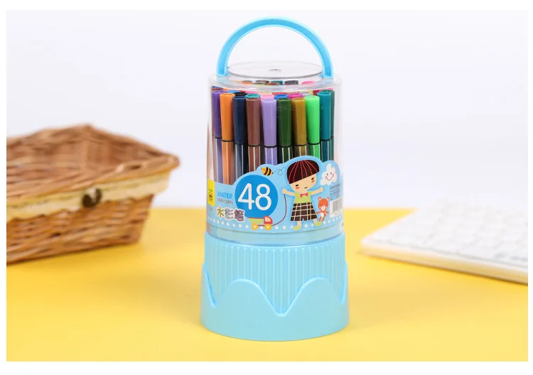 48 Color Watercolor Pen South Korea Creative Stationery Young STUDENT'S Children Learning Supplies Drawing Pen-Washing DIY Graff