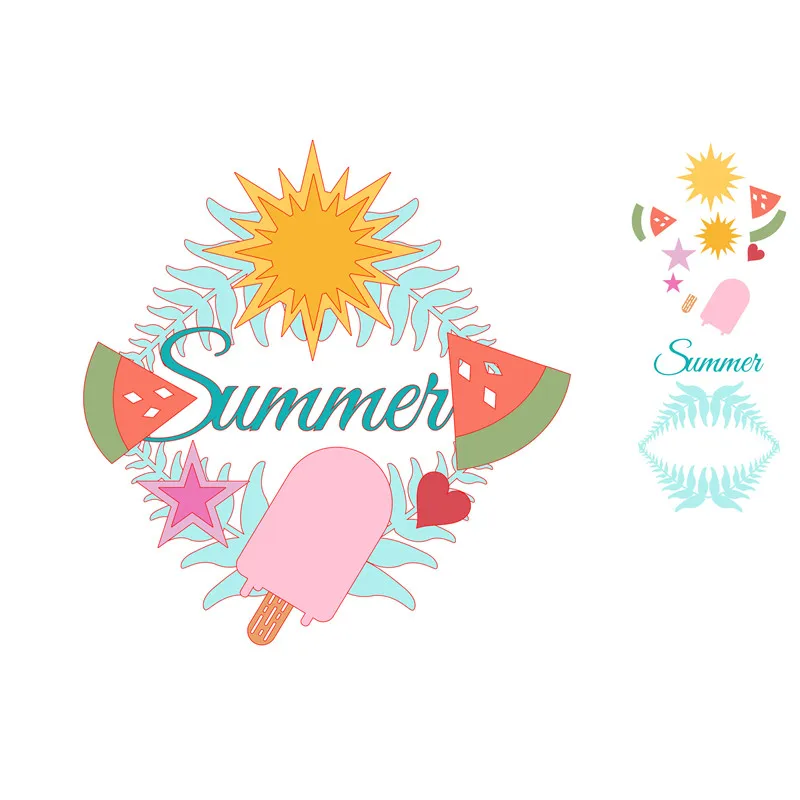 

DiyArts Summer Metal Cutting Dies Flower Leaf Dies Scrapbooking Card Making Album Embossing Crafts Paper Stencil Diecuts