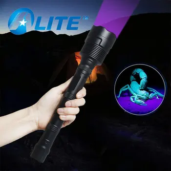 

TMWT 3800 Lumens Ultraviolet Light Torch Lamp Powerful 3X 10W XML T6 LED or Uv Flashlight 395nm 18650 Matt Black Tactical Lanter