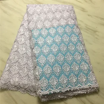 

Free Shipping! White high quality guipure Lace /nigerian lace fabrics/water soluble african lace fabric for wedding dress 5yards