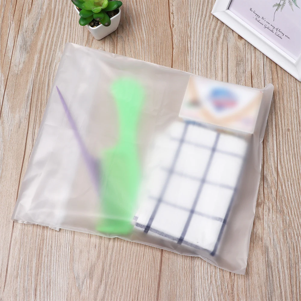 1pc Plastic Sealed Waterproof Matte Frosted Package Transparent Zip lock Bag Clothing Travel Pouch Swimming Storage Bags