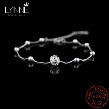 Hot Sale Fashion 925 Sterling Silver Anklet Chain Hollow Ball Pendant Anklets Bracelet Chain For Women’s Wedding Jewelry Gift