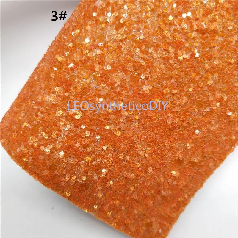 Мини-рулон 30x134 см оранжевый блеск Fabirc, с эффектом блестящей кожи, блестящий кожаный рулон для изготовления бантов leosynthecodiy SK005
