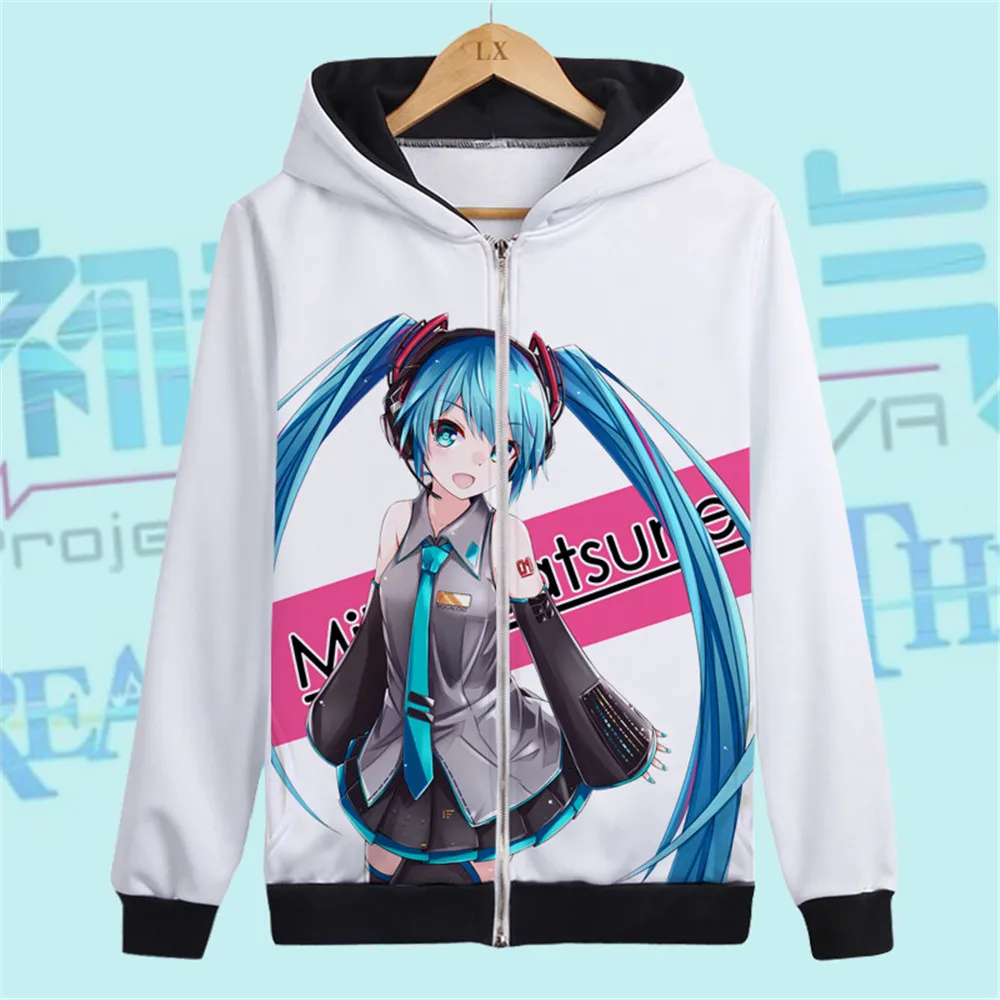 Style15 Hatsune Miku/толстовка с капюшоном; Верхняя одежда; пальто; женская одежда; карнавальный костюм; Одежда для девочек; утепленные пальто на молнии и куртки - Цвет: Style15