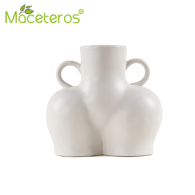 New Nordic Abstract Ceramic Human Sculpture Vase Ornaments Simulation Human Body Art Modeling Hydroponic Flower Arrangement Vase