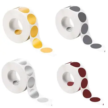 

1 Roll 1000pcs 25mm Round Silver / Gold Scratch Card Coating Sticker Scratch Label For Party School Stationery Stickers