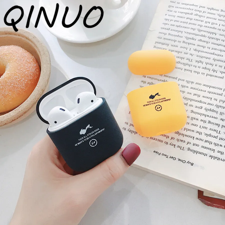 

Earphone Case For Apple AirPods 2 Cartoon Scurb Cover Bluetooth Headphone Air Pods Pouch Protective For Air Pods Mate Silm Case