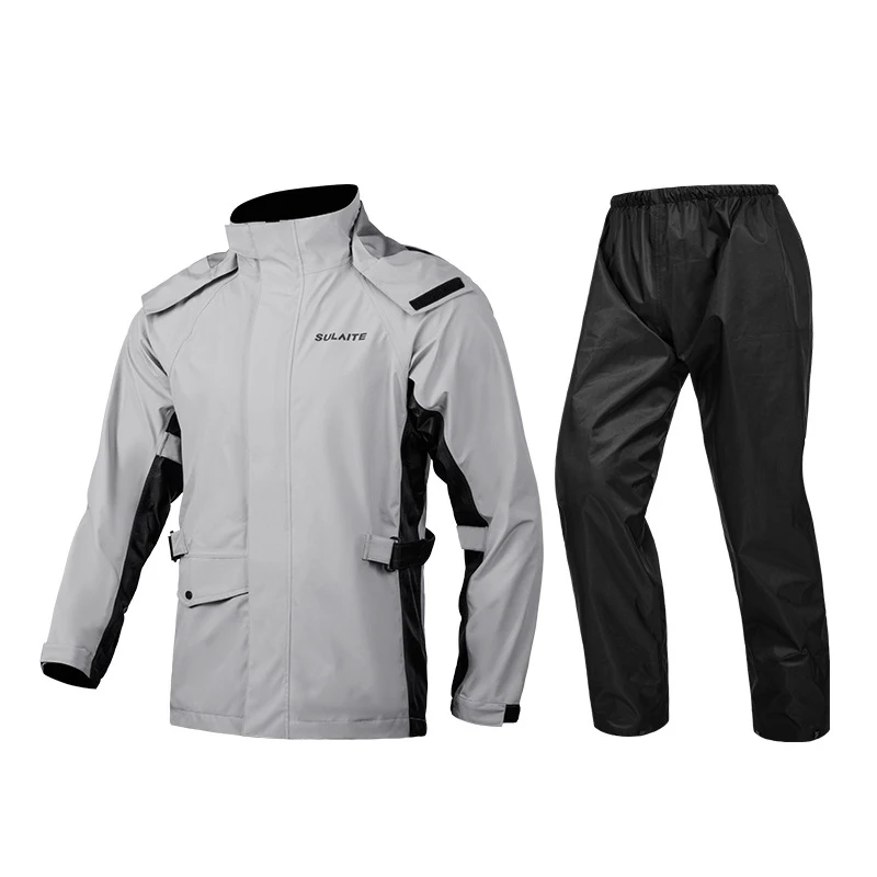 ILM traje de lluvia para motocicleta, impermeable, 6 bolsillos, 2 piezas,  chaqueta y pantalones, para hombre