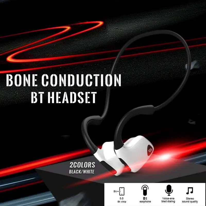 S. Носить R9 костной проводимости Bluetooth гарнитура Портативный Спорт Runing HIFI шумоподавление стерео 3D Bluetooth наушники с микрофоном