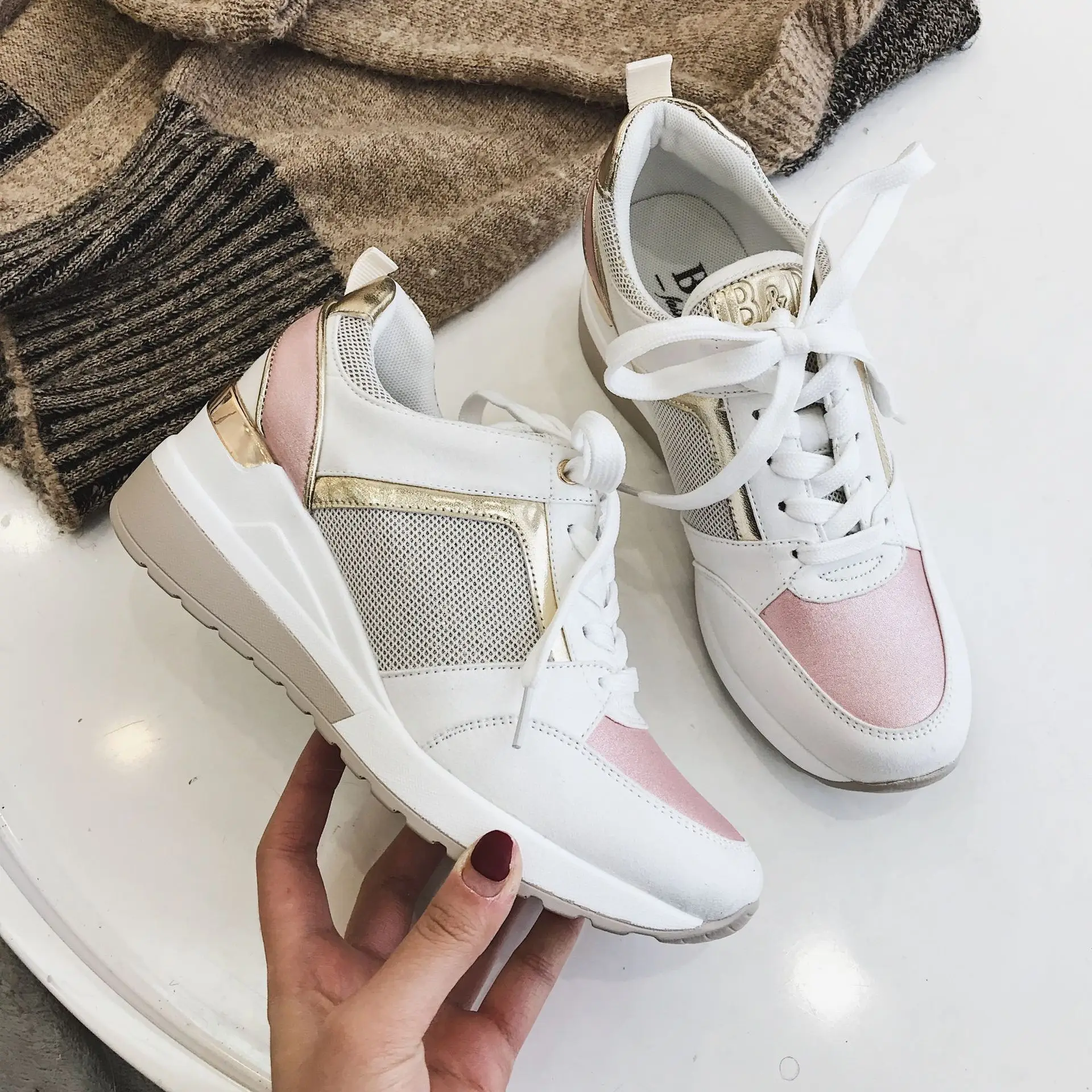 Wedge sneakers 2021 Clearance