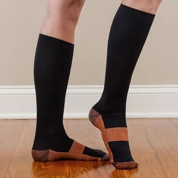 

Unisex Compression Stockings Pressure Nylon Varicose Vein Stocking knee high Leg Support Stretch Pressure Circulation Stock