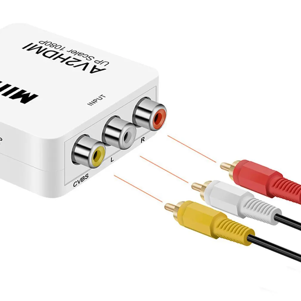 Мини Av в HDMI конвертер Hd 1080P HDMI конвертер Hd 1080P адаптер сильная стабильность для HD tv DVD tv Box