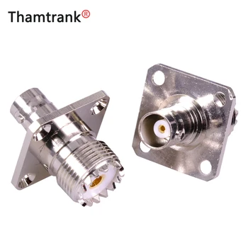 

10pcs/lot UHF Female to BNC Female Panel Mount High Quality Copper BNC Jack to UHF Jack Socket Straight Connector RF Adapter