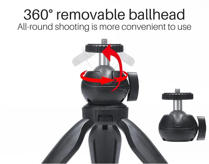 Ulanzi Mini Tripod, Cell Phone Tripod, Tabletop Holder Tripod Stand for iPhone/Camera/DLSR/Android Smartphone/Projector