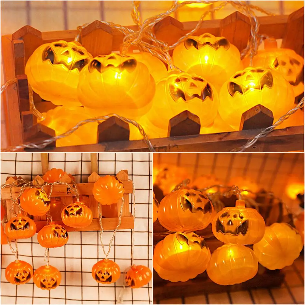 

10m 38 LED Pumpkin String Fairy Lights Lantern Party Home Props Halloween Decoration With Plug