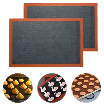 

New Non-Stick Silicone Baking Mats Cookie Pad Rolling Dough Mat High Temperature Resistant Glass Fiber Batters Flour Fondant Hot