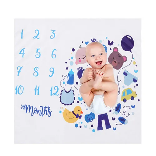 Accessory Pattern Puseky для новорожденных Детские Мягкий хлопок Одеяло s младенцев Цветочный принт веху Одеяло коврик опора на рост фото - Цвет: Accessory Pattern