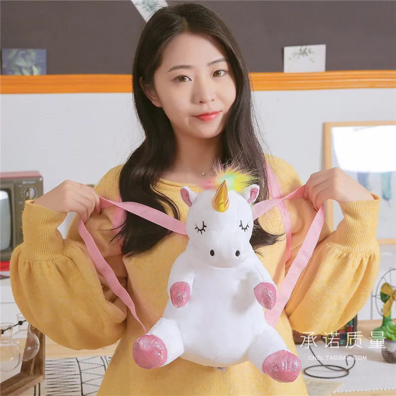 New Style Children Plush Toys Small Bookbag GIRL'S And BOY'S Cartoon Unicorn Backpack Unicorn Animal Backpack