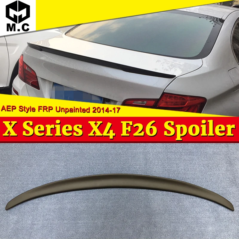 Для BMW F26 X4 sedan duckbill спойлер багажника FRP Неокрашенный AEP стиль глянцевый черный