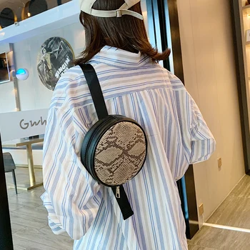 

Women Snake Pattern Waist Bag Female Luxury Designer Belt Bag High-Quality Leather Fanny Pack Crossbody Chest Bags Hip Bag Purse