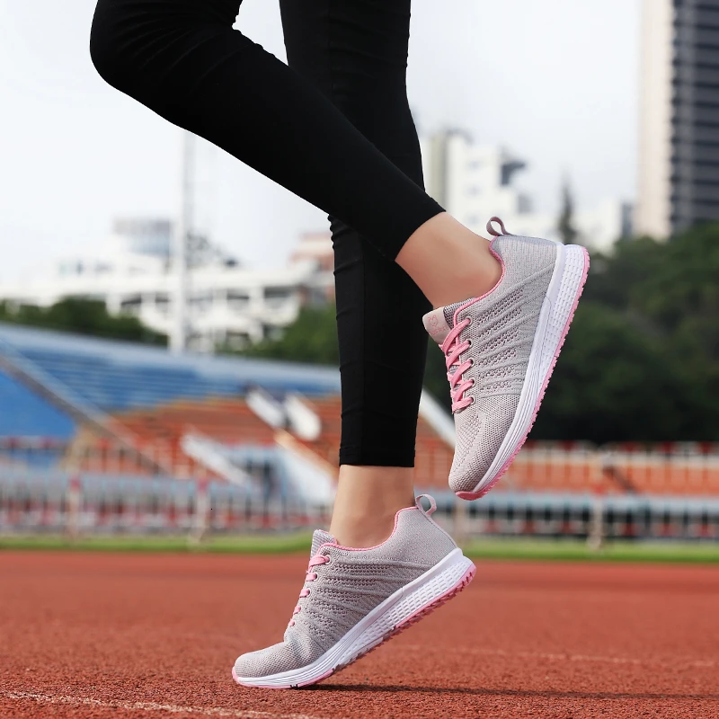 Брендовая Женская теннисная обувь; zapatos mujer; дышащие кроссовки на плоской подошве; уличная спортивная обувь для фитнеса; chaussures femme
