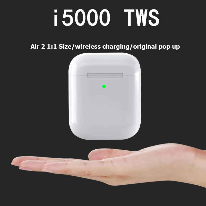 

New i5000 TWS Wireless Earphone Arie 2 In-ear Sensor Check 8D Super Bass Bluetooth 5.0 Earbuds pk h1 Chip i2000 i9000 i10000 tws