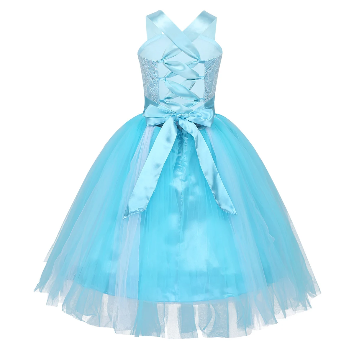 Iiniim/Детские платья для маленьких девочек-подростков; Vestido infantil festa; платье для свадебной вечеринки и выпускного вечера; платье с перекрещивающейся спиной; платье принцессы