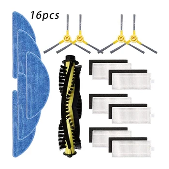 

16pcs Robot Side Brush Filter Mop Cloth Kit For IKOHS NETBOT S15 SmartGo Side Brushes Accessories New